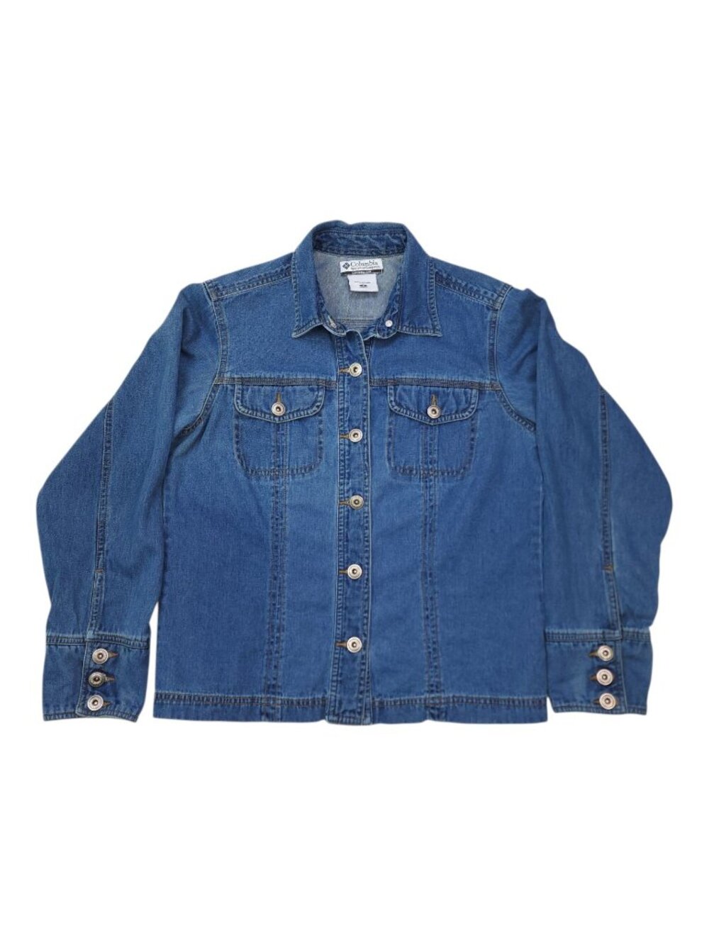 Columbia Womens Small Denim Jacket Shirt Stylish & Durable Cotton Shacket